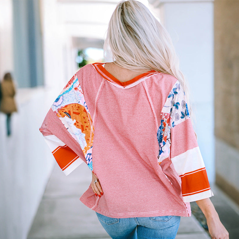 Mirelya - Top Batwing Patchwork Licht