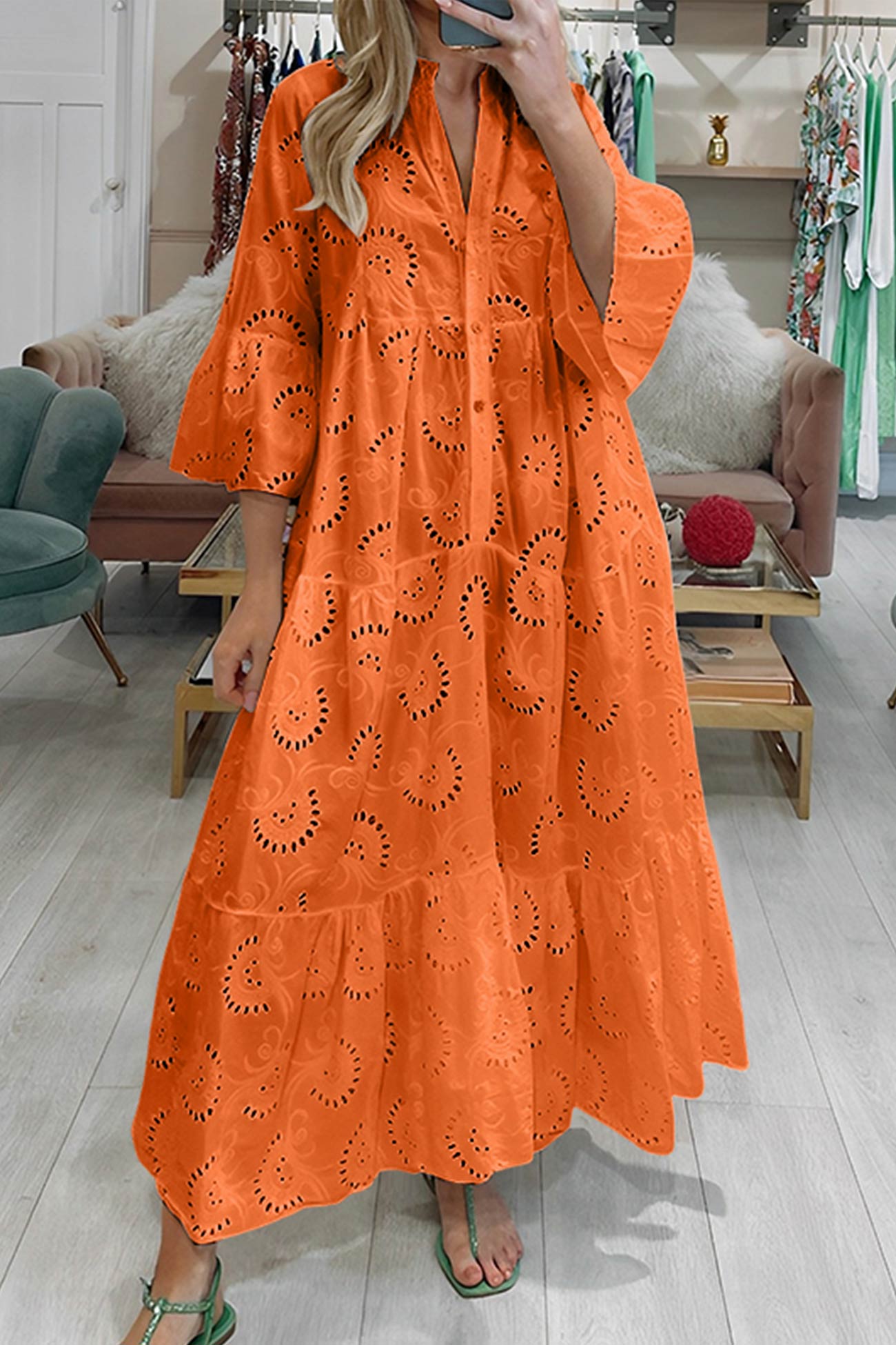 Noa - Katoenen jurk met unieke mouwen