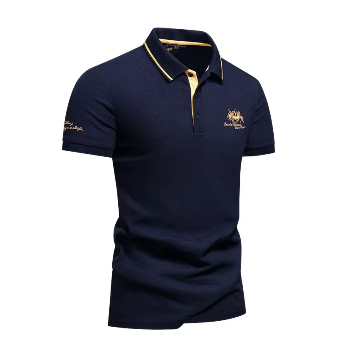 Evren - Geborduurd herenpolo van ademend polyester