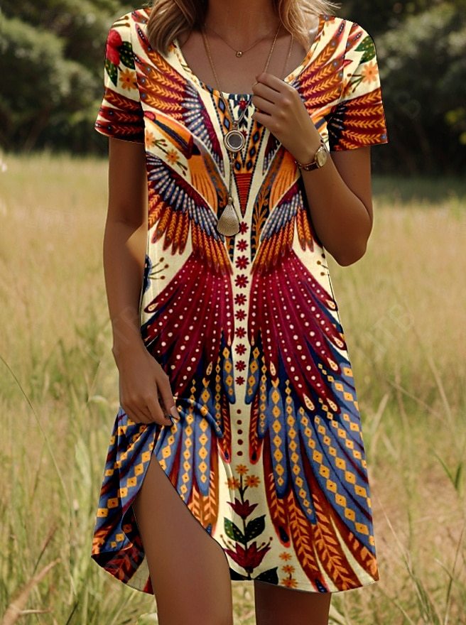 Nivara - Zomerjurk met Indiaanse print