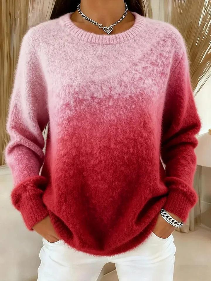 Evelivra – Pull Dégradé In Zachte Gebreide Elegante Casual