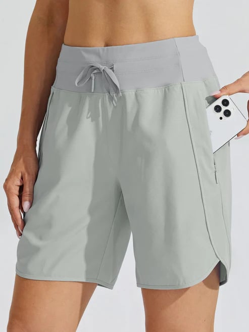 Tyrelle - Dames sportshort met hoge taille en trekkoord