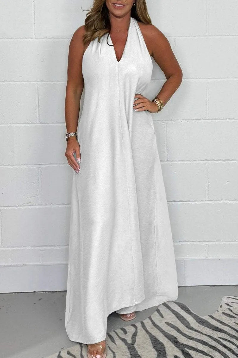 Serafina - Vrouwen Floaty T-Back Maxi Dress