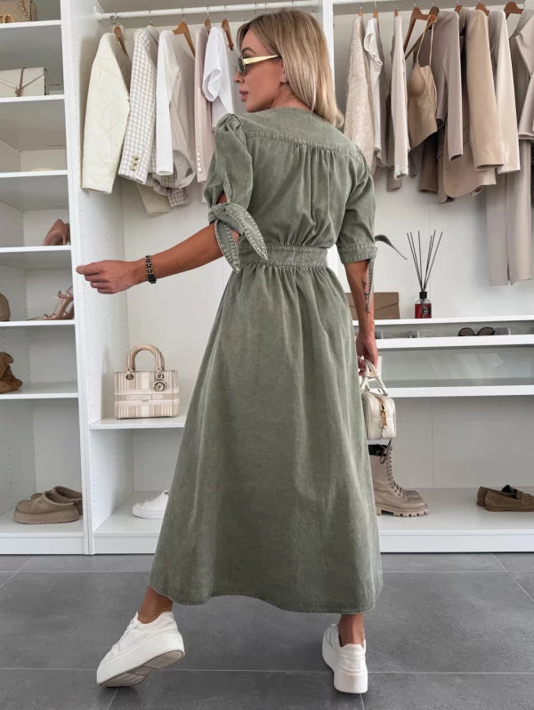 Vera - Stralende denim jurk