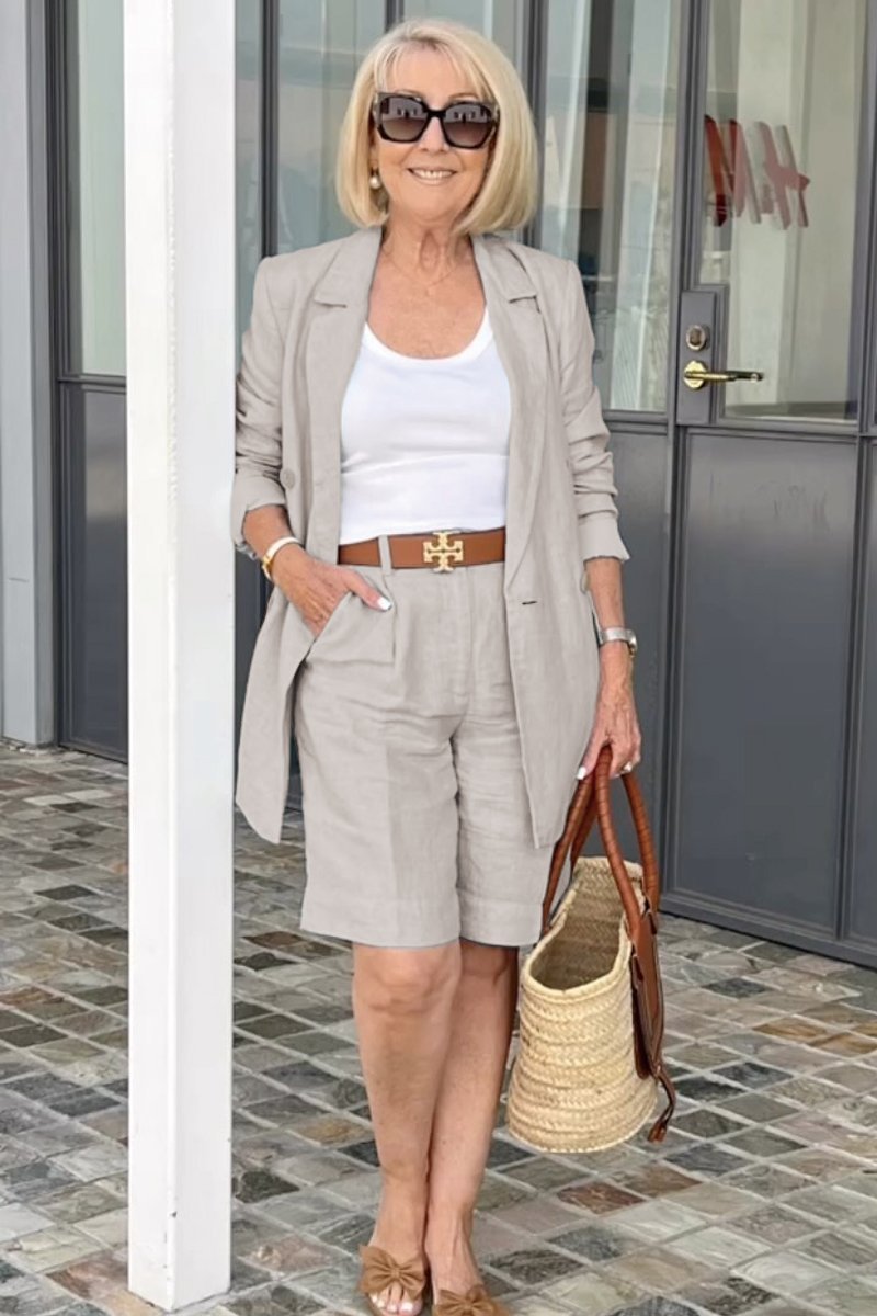 Bianca - Chic Set met Bloemen Jasje en Korte Broek
