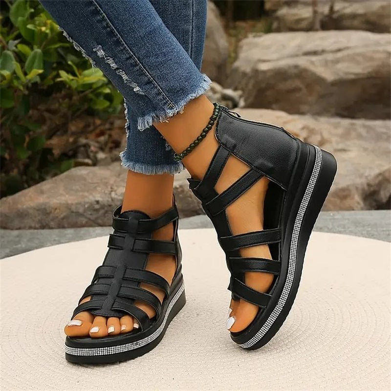 Amira - Strass sleehak sandalen