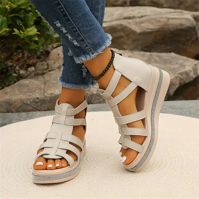 Amira - Strass sleehak sandalen