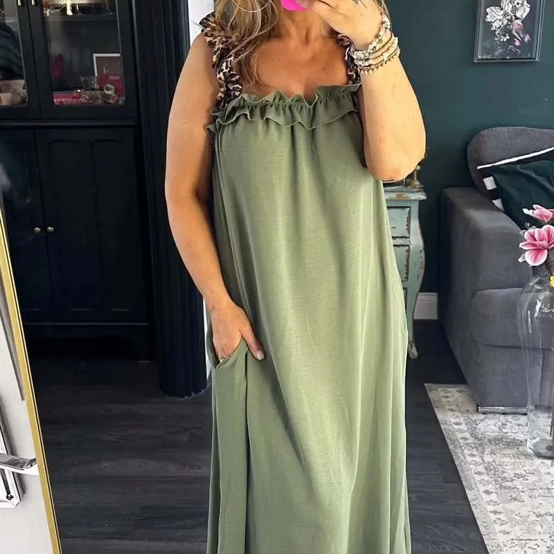 Pascaline - Mouwloze casual jurk met zakken