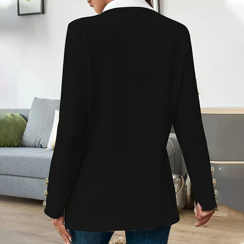Thalorienne - Elegante Damesjas met Kleurblokken en Open Voorkant