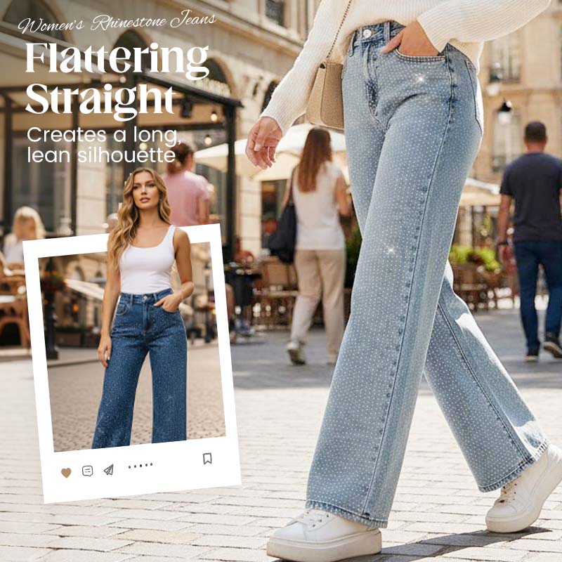 Lunessavelle - Elegante Jeans Voor Vrouwen Met Strass