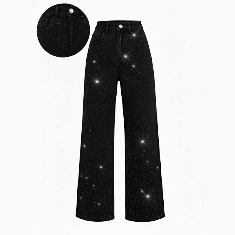Lunessavelle - Elegante Jeans Voor Vrouwen Met Strass