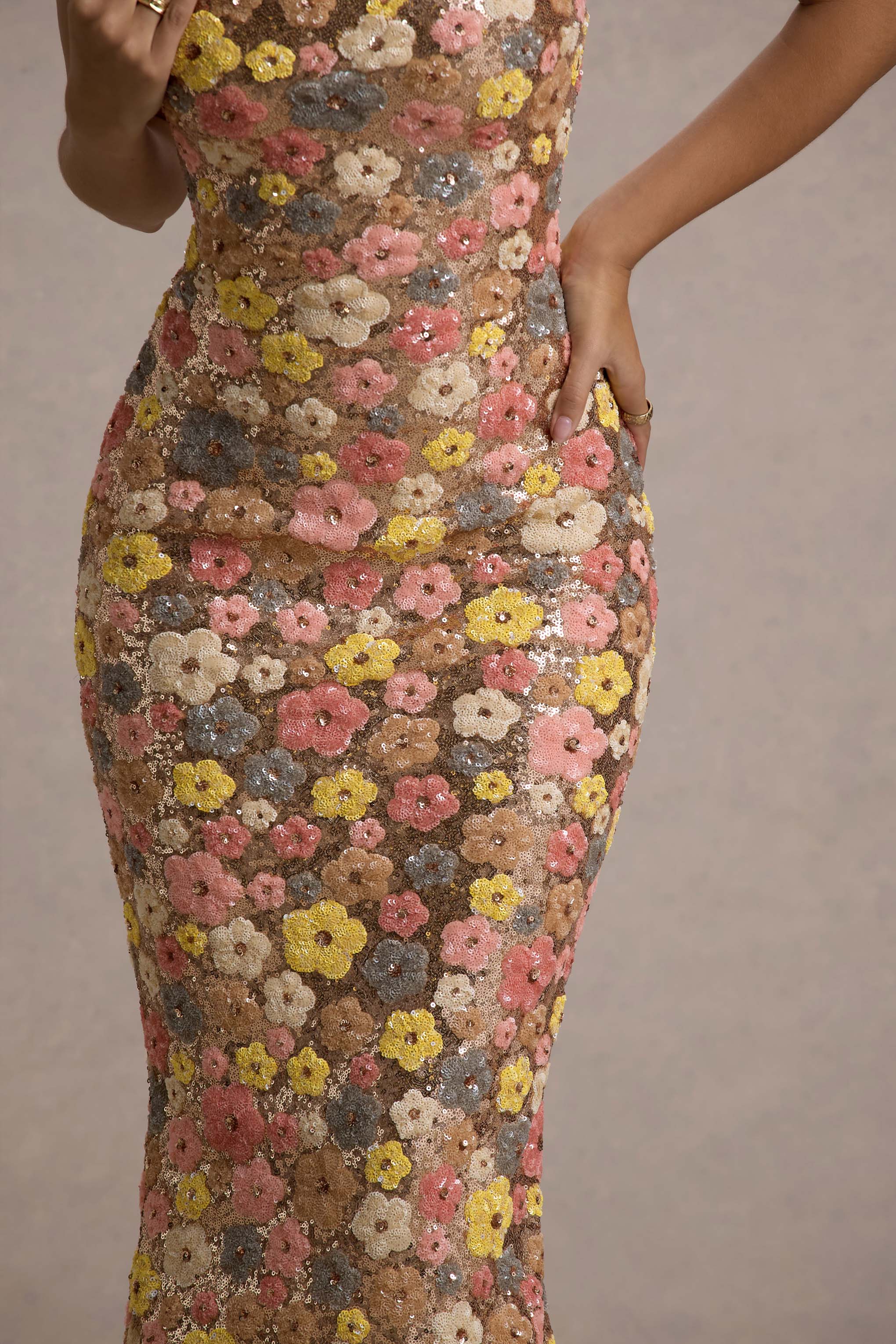 Lunovelle - Elegante lange bloemenjurk voor vrouwen met fijne bandjes